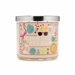 NEW Bath & Body Works ~ Candy Cane Colada Three Wick Candle Holiday *